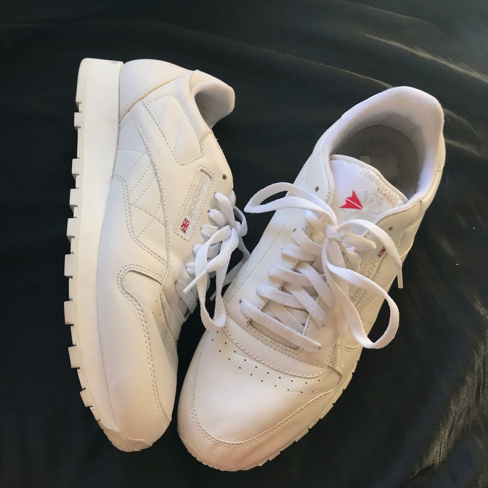 All white Reebok classics